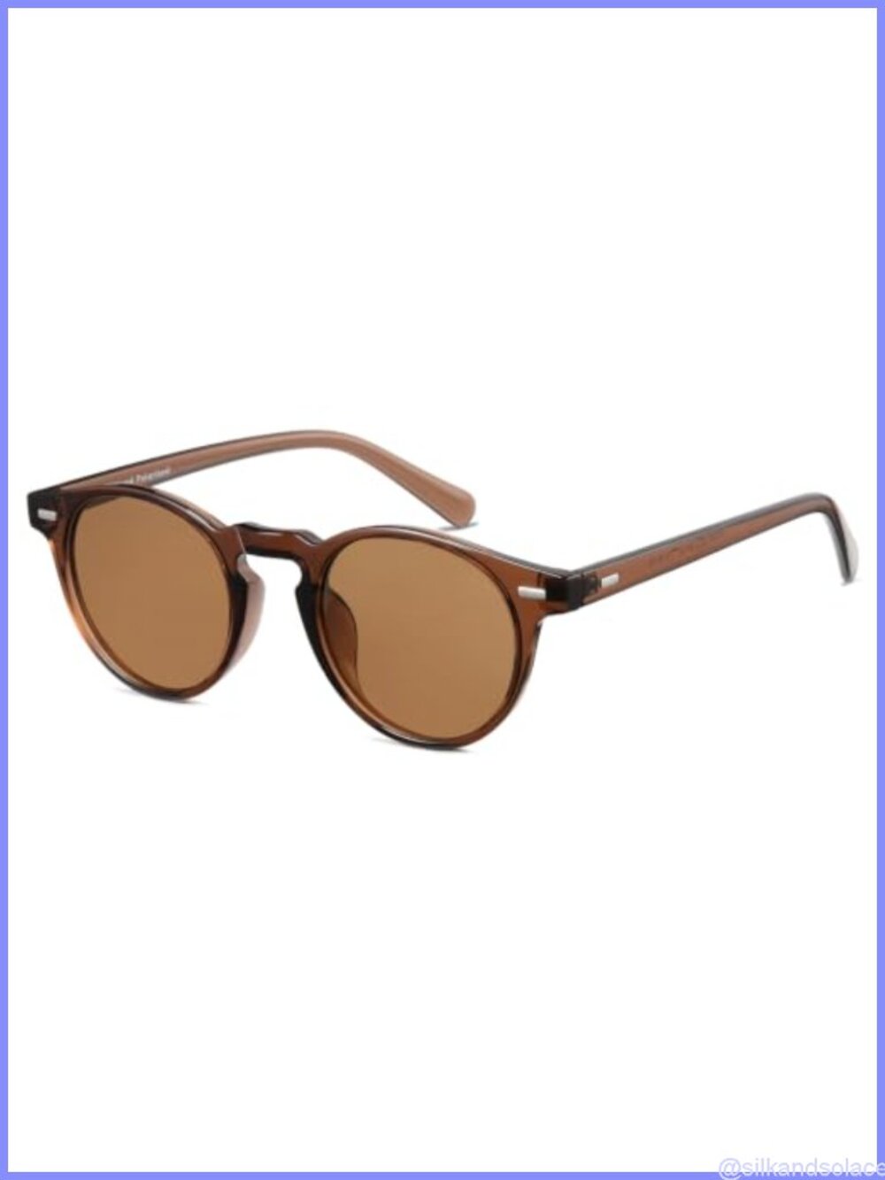 Round Polarized Sunglasses UV400 TR90 Lightweight Unisex Retro